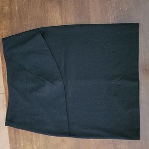 Cabi Black Overlay Pencil Skirt